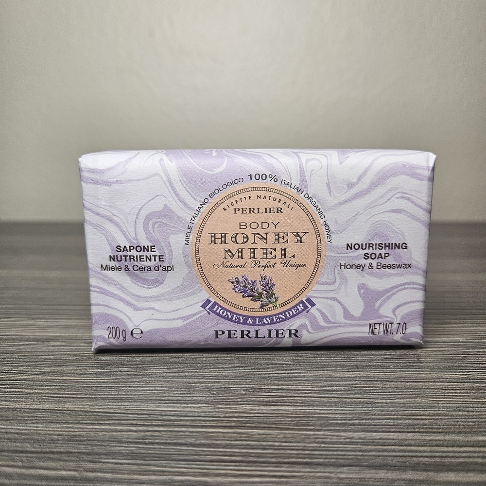Perlier Honey Miel Honey & Lavender Nourishing Soap 7oz Bar Soap w/ Beeswax New